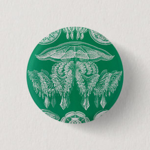 Jellyfish, Discomedusae, door Ernst Haeckel Ronde Button 3,2 Cm