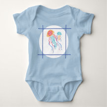 Jellyfish Eén stuk Baby Bodysuit