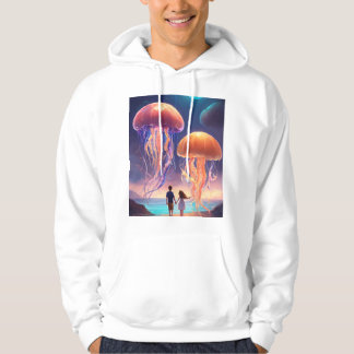 Jellyfish Elegance: Modern Zee-geïnspireerd T-shir Hoodie