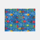 Jellyfish en Octopus Fleece Deken (Voorkant (Horizontaal))