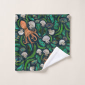 Jellyfish en Octopus Pattern Bad Handdoek (Wasdoekje)