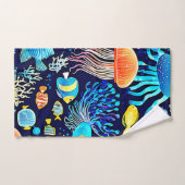 Jellyfish & Fish : Plaisir marin profond (Serviette à main)