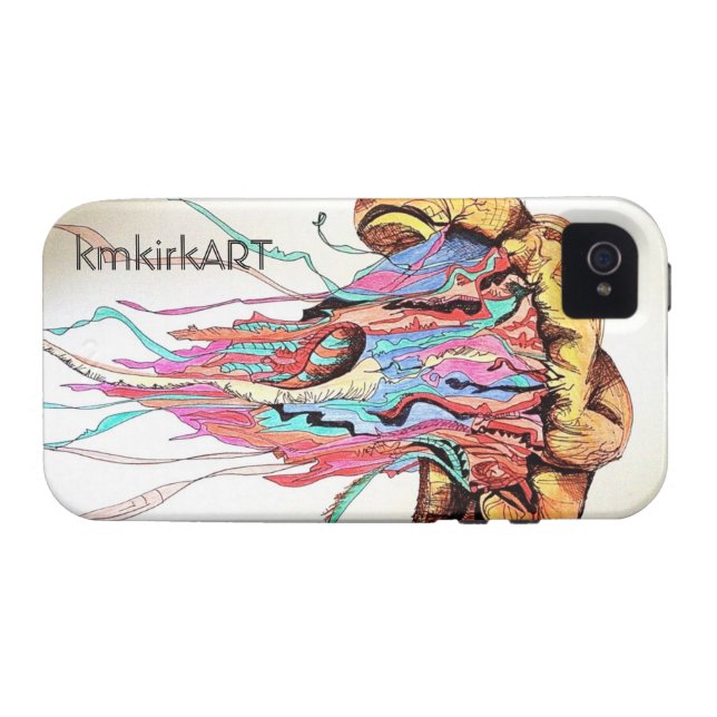"Jellyfish Iphone 4/4s Hoesje" kmkirkART Case-Mate iPhone Case (Achterkant Horizontaal)