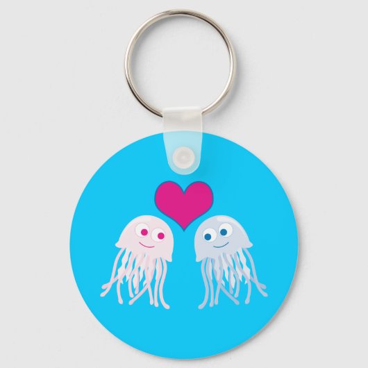 Jellyfish Love Sleutelhanger (Voorkant)
