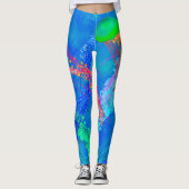 Jellyfish on Blue - Leggings (Devant)
