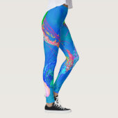Jellyfish on Blue - Leggings (Droite)
