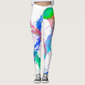 Jellyfish on White - Leggings (Devant)