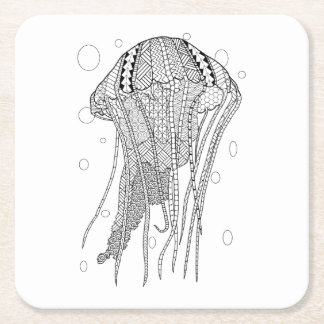 Jellyfish Onderzetter voor volwassen kleuren