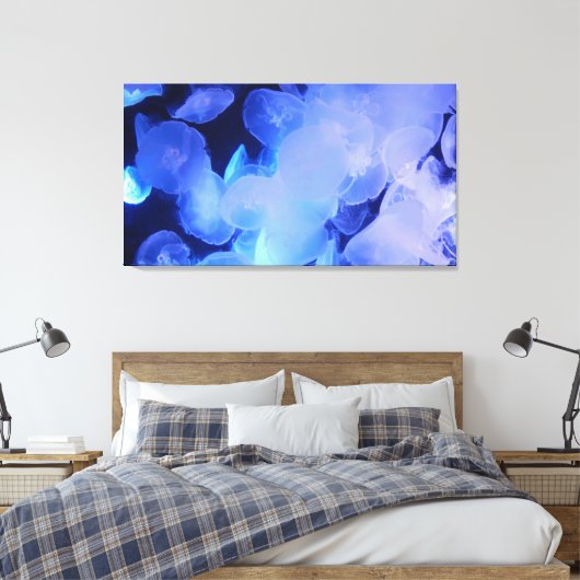 JELLYFISH OP CANVAS 20 "x 16" (Insitu (Slaapkamer))