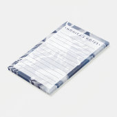 Jellyfish op marineachtergrond post-it® notes (Schuin)