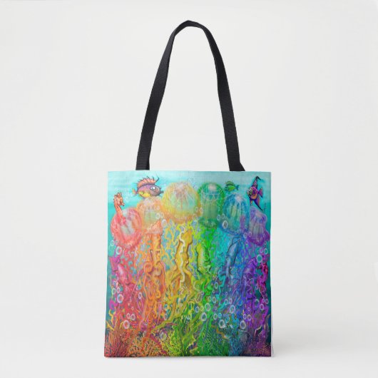 Jellyfish Squids Canvas tas (Voorkant)
