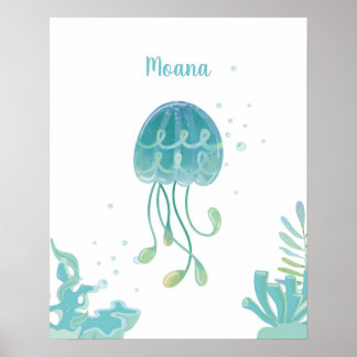 Jellyfish Tidal Comfort Poster