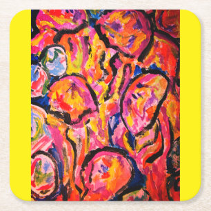 Jellyfishes dansend in oceaanpuzzle phot vierkante kartonnen onderzetter