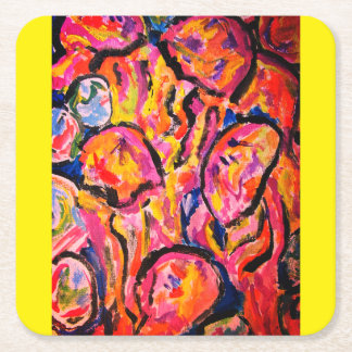 Jellyfishes dansend in oceaanpuzzle phot vierkante kartonnen onderzetter