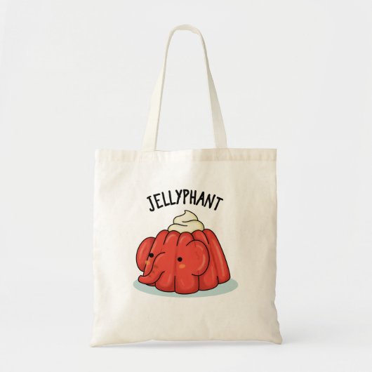 Jellyphant Funny Elephant Jelly Pun Tote Bag (Voorkant)
