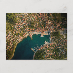 JELSA, HVAR, KROATIË — AERIAL UITZICHT BRIEFKAART