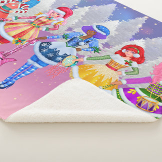 Jem & the Holograms Christmas Sherpa blanket Deken