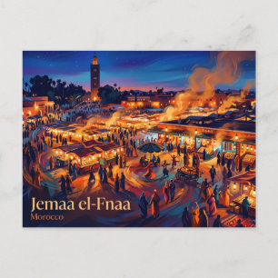 Jemaa el-Fnaa Marokko Briefkaart