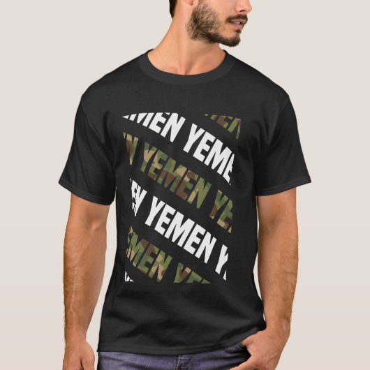 Jemen Camo Pattern Green Camouflage T-shirt (Voorkant)