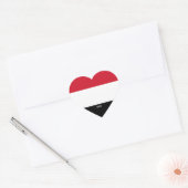 Jemen Flag Splendid Patriotic Hart Sticker (Envelop)