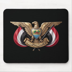 Jemen land wapen wapenschild symbool embleem vlag  muismat