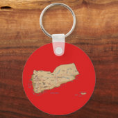 Jemen Map Sleutelhanger (Voorkant)