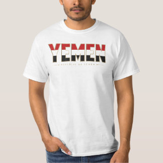 Jemen Nationale Vlag Typografie Kleding & Cadeau T-shirt