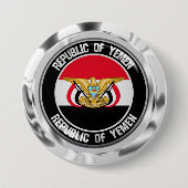Jemen Round Emblem Ronde Button 7,6 Cm (Voorkant)
