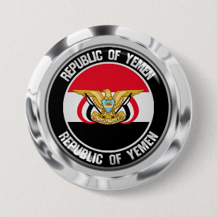 Jemen Round Emblem Ronde Button 7,6 Cm