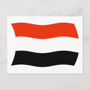 Jemen Vlag Ansichtkaart Briefkaart