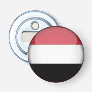 Jemen Vlag, Hart & Jemen feest /sport Button Flesopener