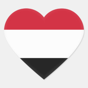 Jemen vlag hart sticker