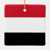 Jemen vlag keramisch ornament (Achterkant)