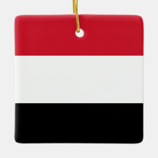 Jemen vlag keramisch ornament (Voorkant)