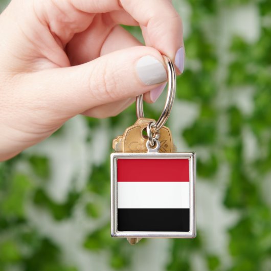 Jemen vlag sleutelhanger (Hand)