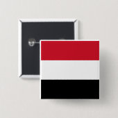 Jemen vlag vierkante button 5,1 cm (Voorkant /achterkant)