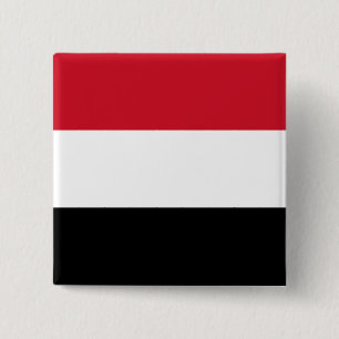 Jemen vlag vierkante button 5,1 cm