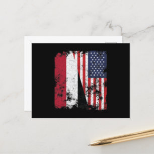Jemen Vlag VS - Half Amerikaans Briefkaart