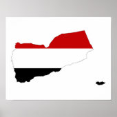 jemen vlaggenkaartsymbool poster (Voorkant)