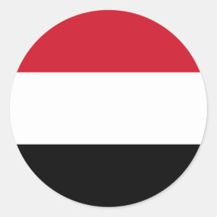 Jemenitische vlag, vlag van Jemen Ronde Sticker