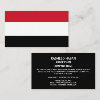 Jemenitische vlag, vlag van Jemen Visitekaartje
