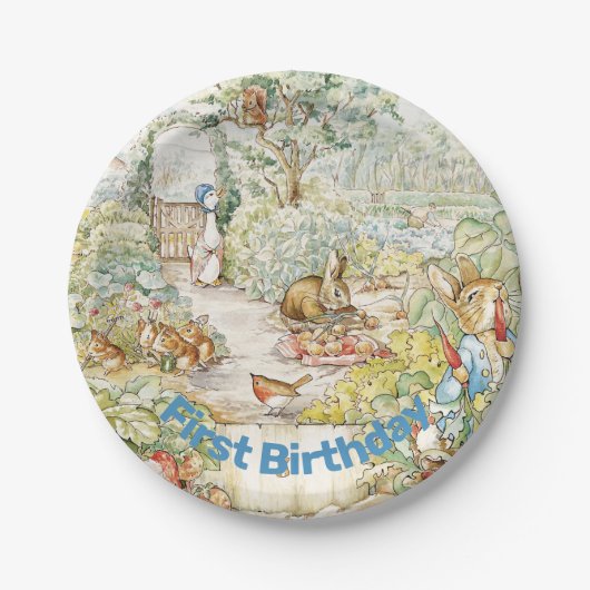Jemima Puddle Duck Eerste verjaardag Papieren Bordje (Voorkant)