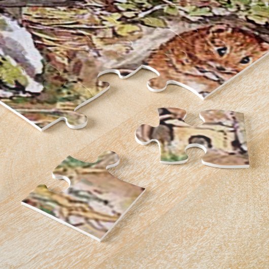 Jemima Puddle Duck loopt met Fox Legpuzzel (Zijkant)