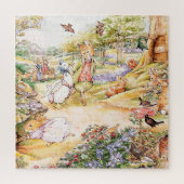 Jemima Puddle Duck loopt met Fox Legpuzzel (Verticaal)