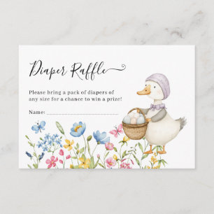 Jemima Puddle-duck Luier Raffle Baby shower Informatiekaartje