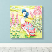 "Jemima Puddle Duck" van Beatrix Potter Canvas Afdruk (Insitu (Houten vloer))
