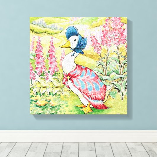 "Jemima Puddle Duck" van Beatrix Potter Canvas Afdruk (Insitu (Houten vloer))