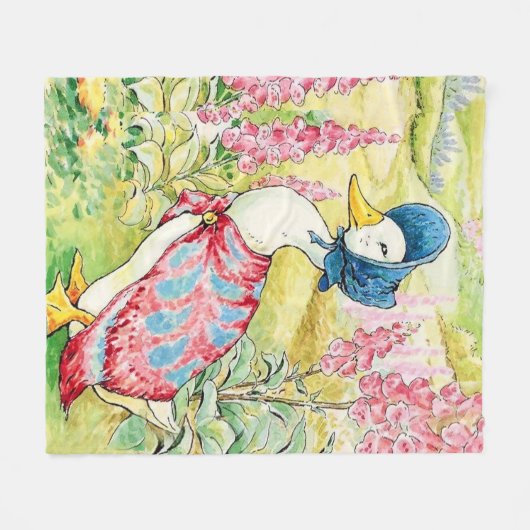 "Jemima Puddle Duck" van Beatrix Potter Fleece Deken (Voorkant (Horizontaal))