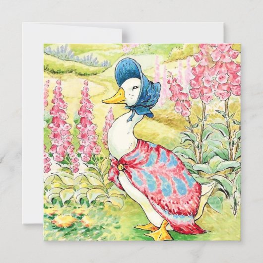 "Jemima Puddle Duck" van Beatrix Potter Magnetische Uitnodiging (Voorkant)