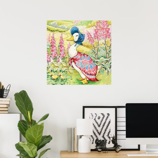 "Jemima Puddle Duck" van Beatrix Potter Poster (Thuiskantoor)